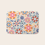 Watercolor Kaleidoscope Floral - desaturated Bath Mat Gallery Image 1