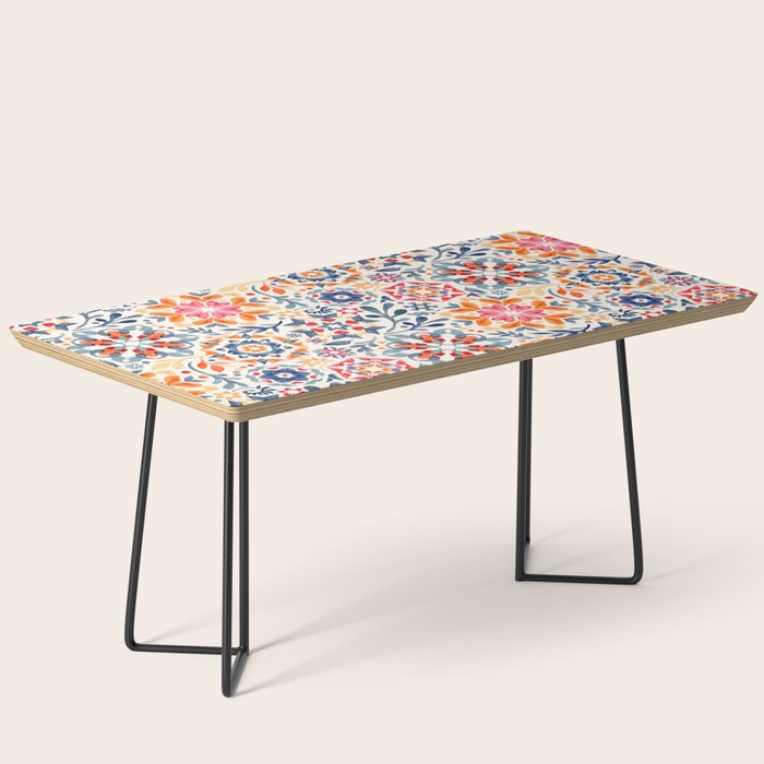 Watercolor Kaleidoscope Floral - desaturated Coffee Table Gallery Image 1