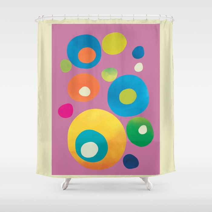 Mid-Century Abstract Balance 15 Shower Curtain Gallery Image 1