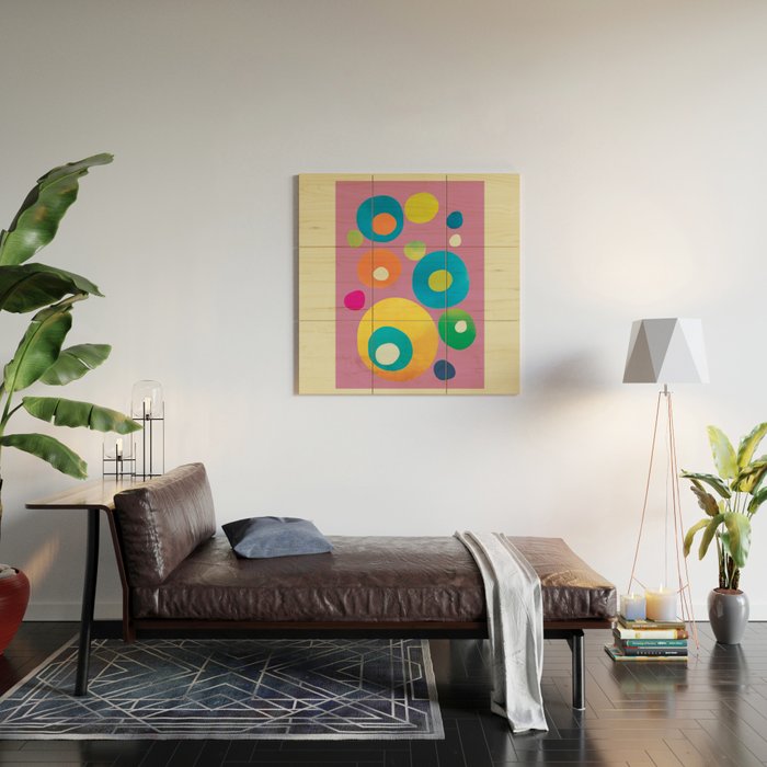 Mid-Century Abstract Balance 15 Wood Wall Art Gallery Image 2