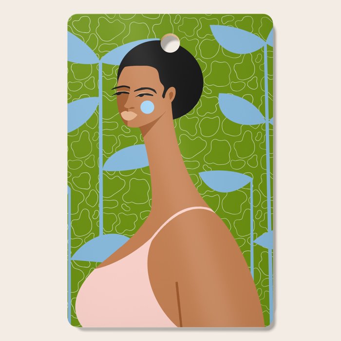 Blue Leaves Cutting Board Gallery Image 1