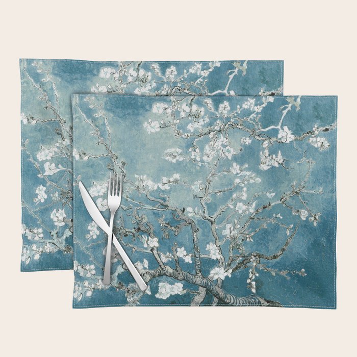 Vincent Van Gogh Almond Blossoms Teal Placemat Gallery Image 1
