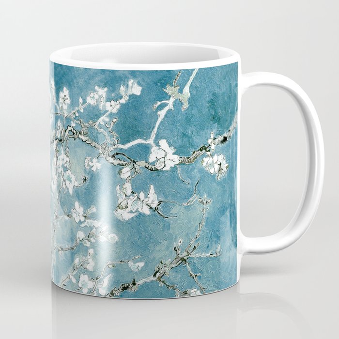 Vincent Van Gogh Almond Blossoms Teal Coffee Mug Gallery Image 1