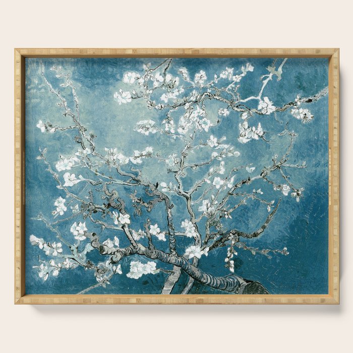 Vincent Van Gogh Almond Blossoms Teal Serving Tray Gallery Image 1