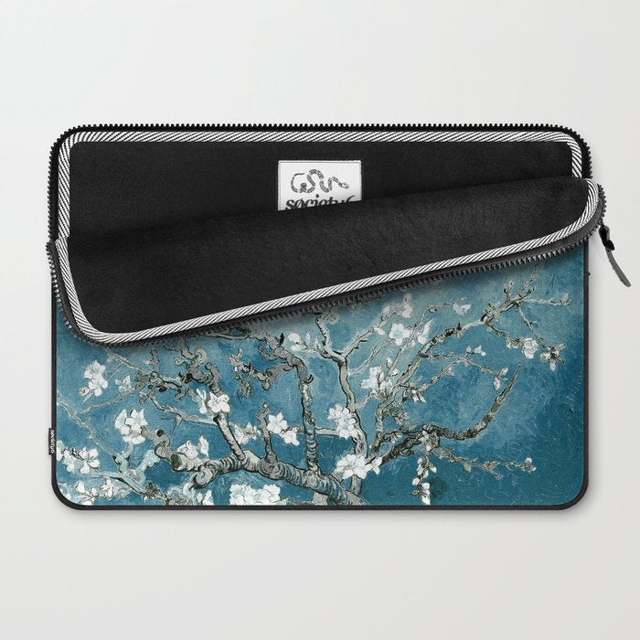Vincent Van Gogh Almond Blossoms Teal Laptop Sleeve Gallery Image 2