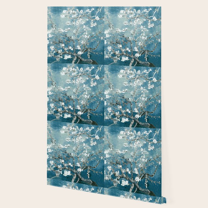 Vincent Van Gogh Almond Blossoms Teal Wallpaper Gallery Image 2
