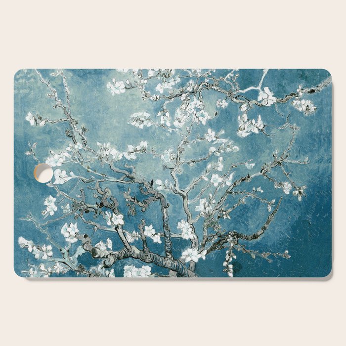 Vincent Van Gogh Almond Blossoms Teal Cutting Board Gallery Image 1