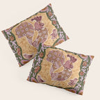 Rooster Painting in Forest Green - Folk Art Style Pillow Sham Gallery Image 3