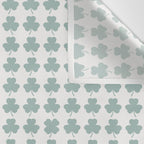 Clovers XXIX Teal Green Botanical Pattern Wall Tapestry Gallery Image 3