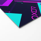 Neon Geometric Vaporwave Welcome Mat Gallery Image 2