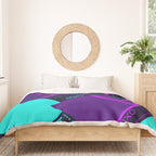 Neon Geometric Vaporwave Duvet Cover Gallery Image 3