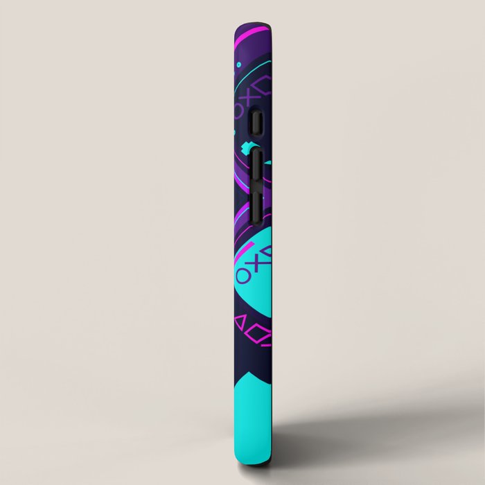 Neon Geometric Vaporwave iPhone Case Gallery Image 2
