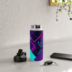 Neon Geometric Vaporwave Water Bottle Gallery Image 4