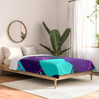 Neon Geometric Vaporwave Comforter Gallery Image 2