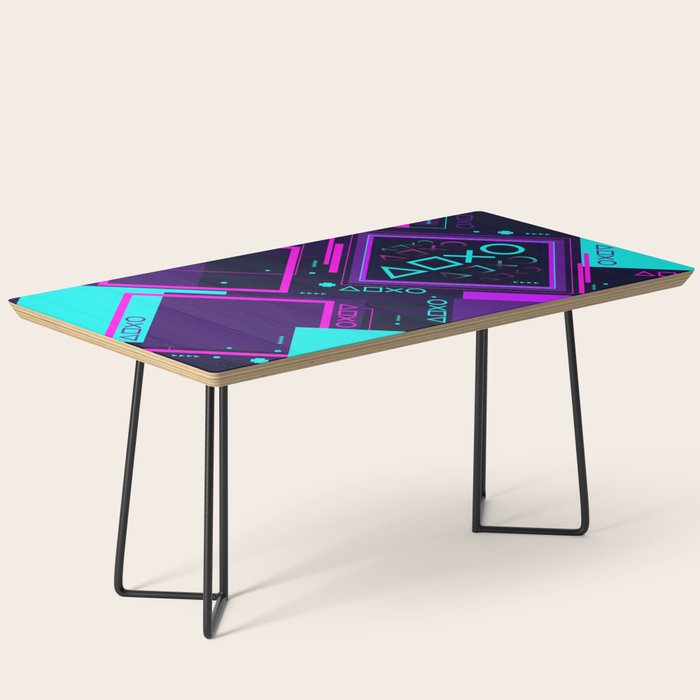 Neon Geometric Vaporwave Coffee Table Gallery Image 1