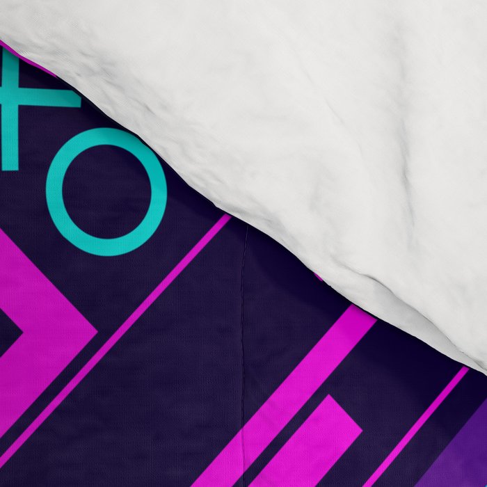 Neon Geometric Vaporwave Comforter Gallery Image 4