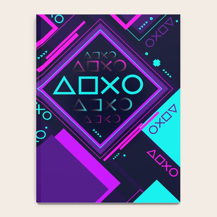 Neon Geometric Vaporwave Notebook Gallery Image 4