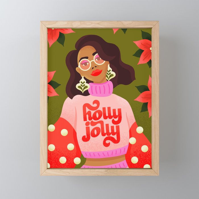 Holly Jolly Holiday Sweater Mini Art Print Gallery Image 1