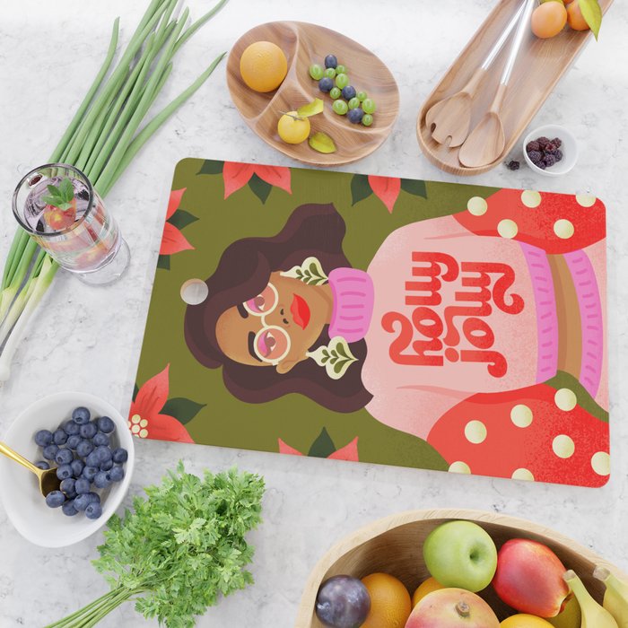Holly Jolly Holiday Sweater Cutting Board Gallery Image 2