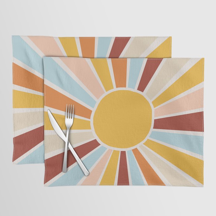 Retro Sunrise Placemat Gallery Image 1
