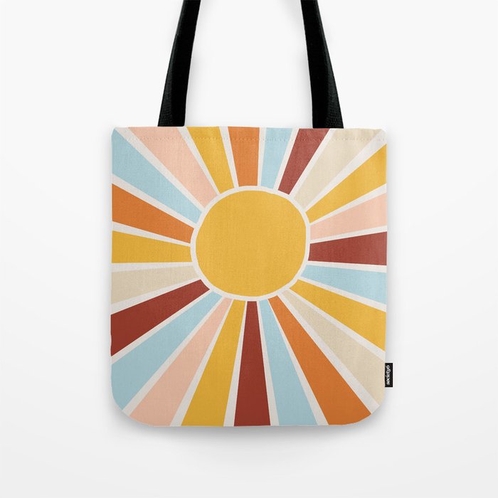 Retro Sunrise Tote Bag Gallery Image 1