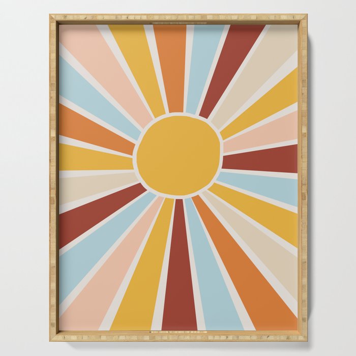 Retro Sunrise Serving Tray Gallery Image 1