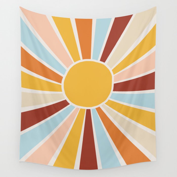 Retro Sunrise Wall Tapestry Gallery Image 4