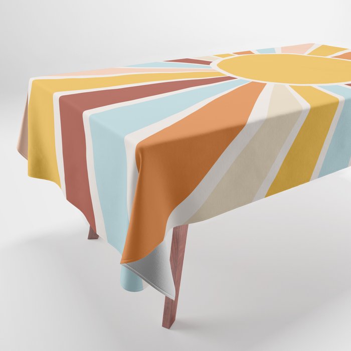 Retro Sunrise Tablecloth Gallery Image 1