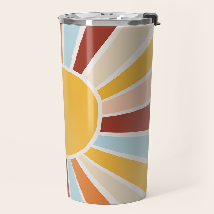 Retro Sunrise Travel Mug Gallery Image 2