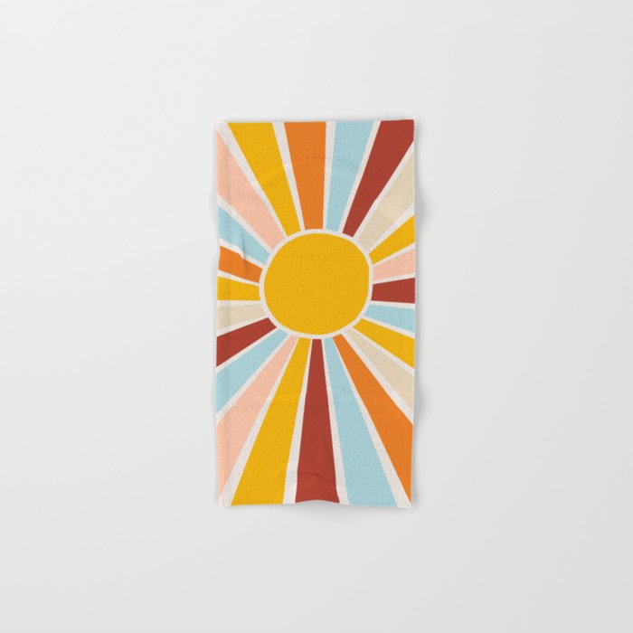 Retro Sunrise Bath Towel Gallery Image 1