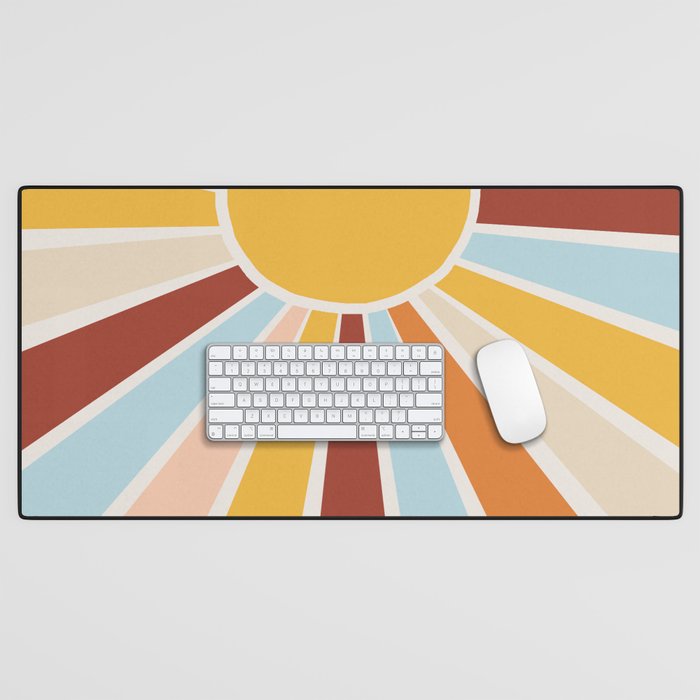 Retro Sunrise Desk Mat Gallery Image 1