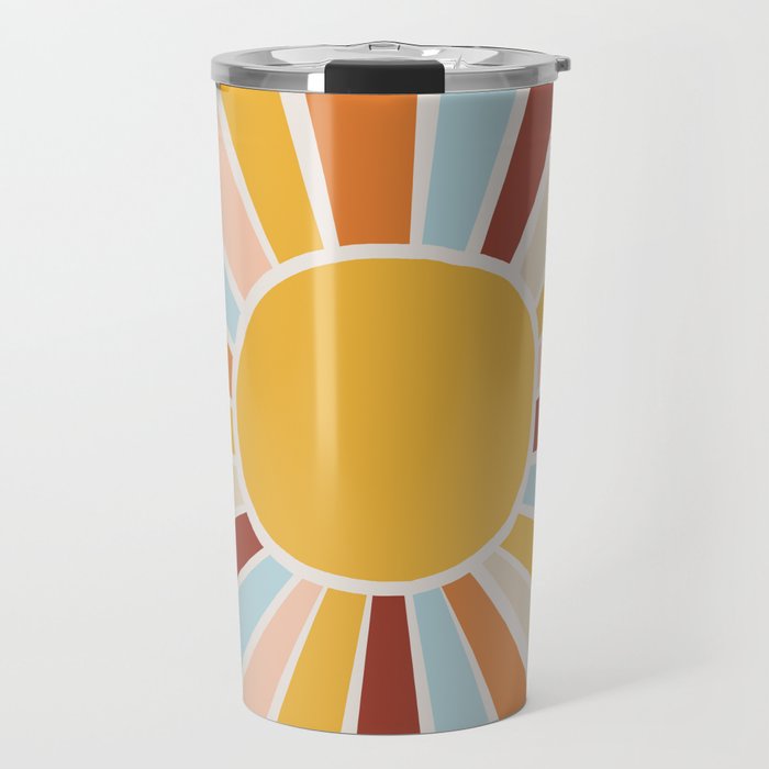 Retro Sunrise Travel Mug Gallery Image 1