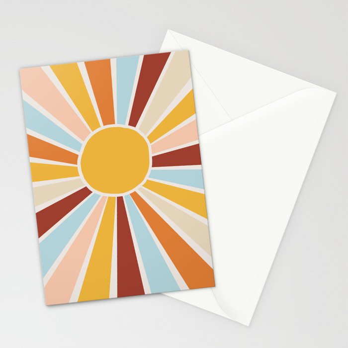 Retro Sunrise Stationery Card Gallery Image 2
