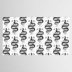 Serpent Spell -Black and White Tablecloth Gallery Image 2