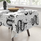 Serpent Spell -Black and White Tablecloth Gallery Image 3