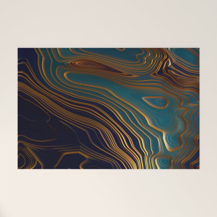 Peacock Ocean Welcome Mat Gallery Image 1