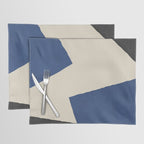 Graphic Edge Shapes - Bleu Navy Placemat Gallery Image 1