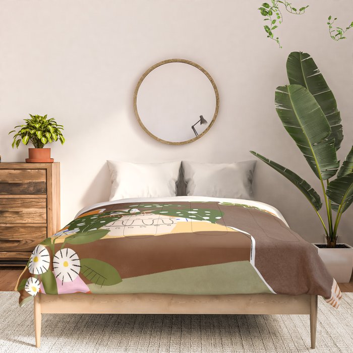 Orange Tree Blue Sky Comforter Gallery Image 3