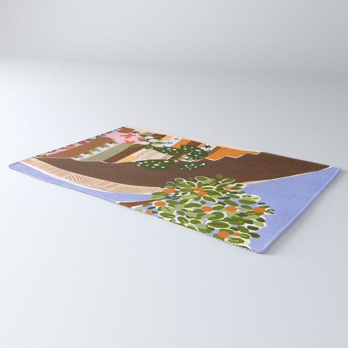 Orange Tree Blue Sky Rug Gallery Image 3