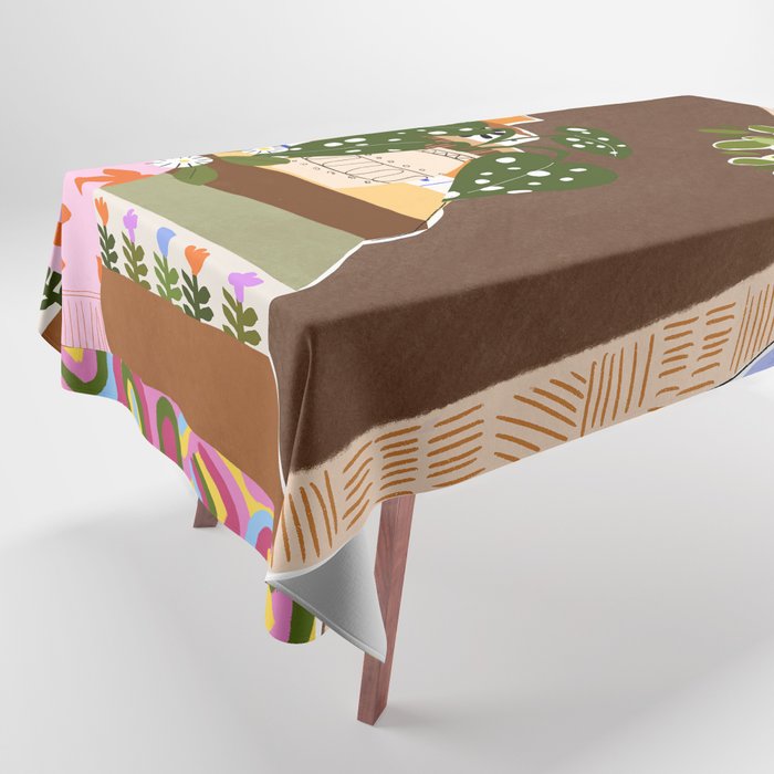 Orange Tree Blue Sky Tablecloth Gallery Image 1