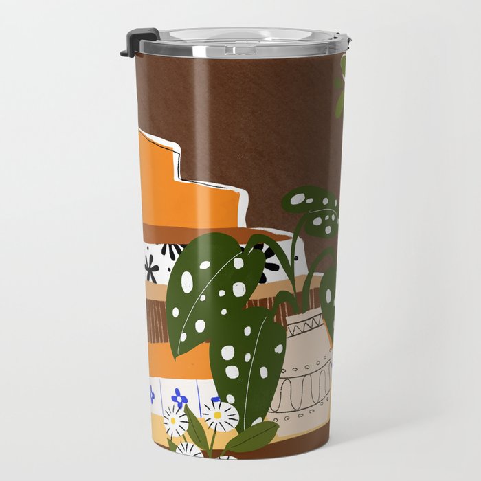 Orange Tree Blue Sky Travel Mug Gallery Image 3