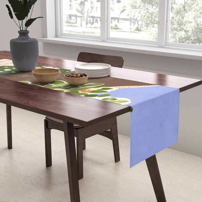 Orange Tree Blue Sky Table Runner Gallery Image 2