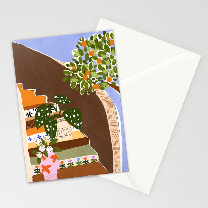 Orange Tree Blue Sky Stationery Card Gallery Image 2