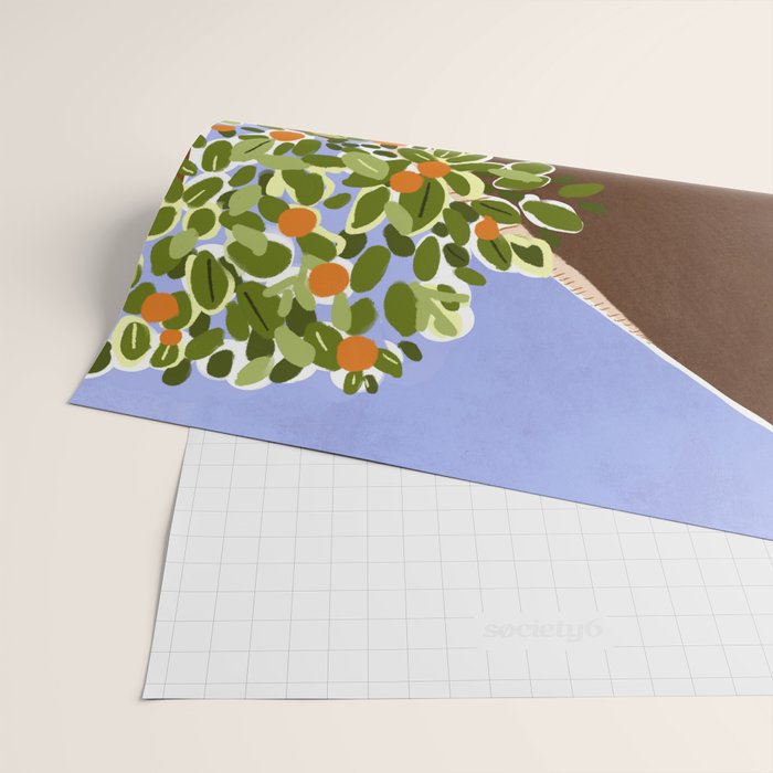 Orange Tree Blue Sky Wrapping Paper Gallery Image 2