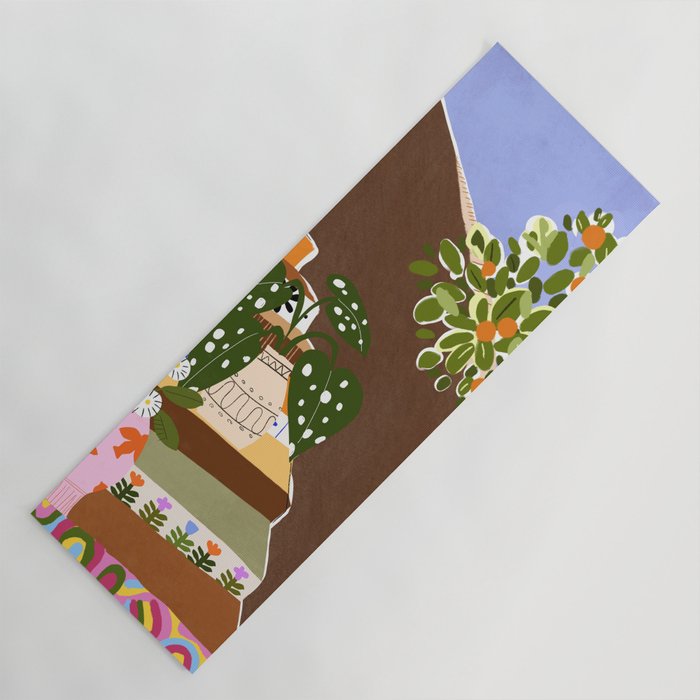 Orange Tree Blue Sky Yoga Mat Gallery Image 1