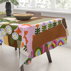 Orange Tree Blue Sky Tablecloth Gallery Image 3