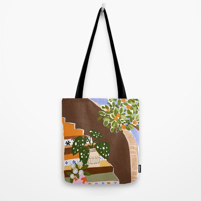 Orange Tree Blue Sky Tote Bag Gallery Image 2