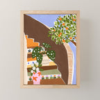 Orange Tree Blue Sky Mini Art Print Gallery Image 1