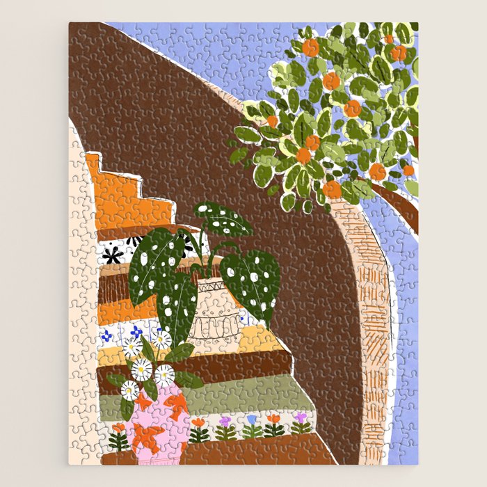 Orange Tree Blue Sky Jigsaw Puzzle Gallery Image 1