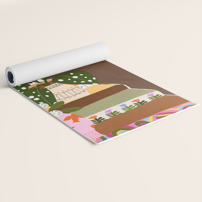 Orange Tree Blue Sky Yoga Mat Gallery Image 2